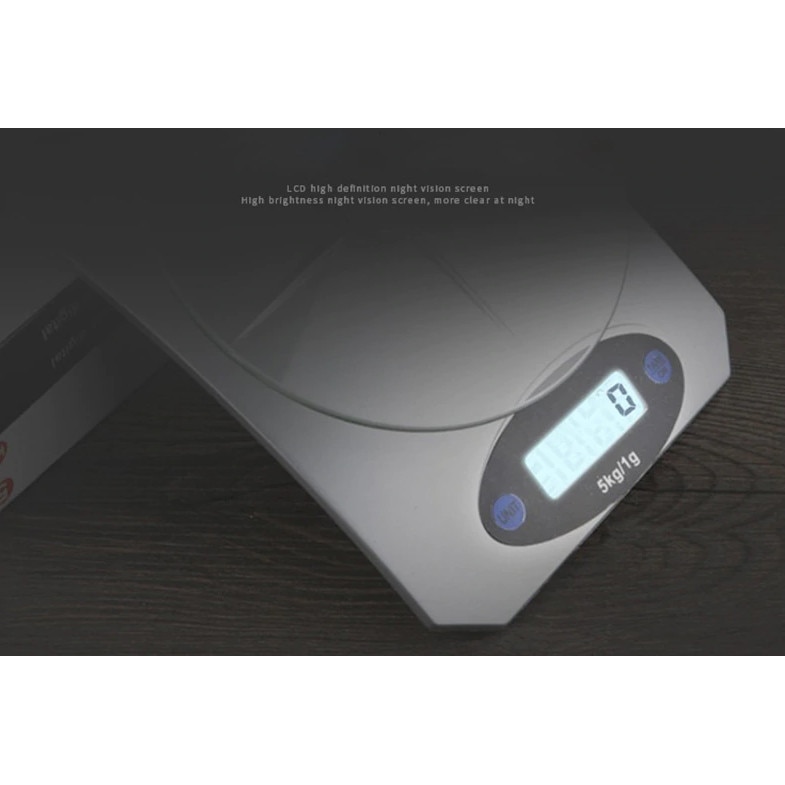 Cantar bucatarie electronic cu tava din sticla, FEILITE KE-5, max ...