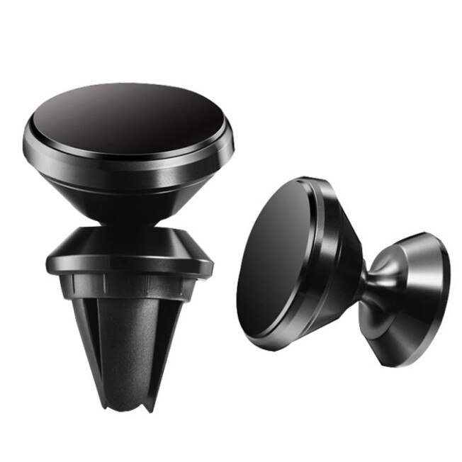 Suport auto MyStyle magnetic Negru 2in1, prindere in ventilatie/prindere cu adeziv