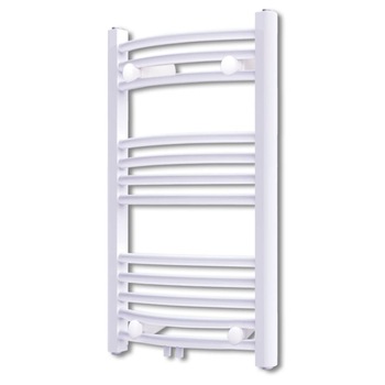 Radiator curbat port-prosop pentru baie vidaXL, 500 x 764 mm, Alb Radiator curbat port-prosop pentru baie vidaXL, 500 x 764 mm, Alb
