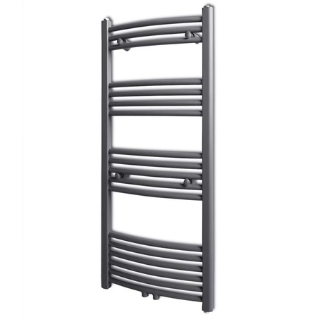 Radiator curbat port-prosop pentru baie vidaXL, 470 W, Gri