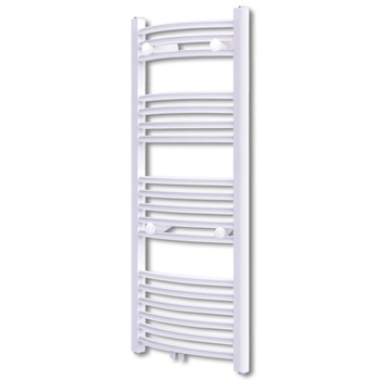 Radiator curbat port-prosop pentru baie vidaXL, 500 x 1160 mm, Alb Radiator curbat port-prosop pentru baie vidaXL, 500 x 1160 mm, Alb