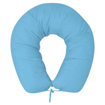 Perna pentru sarcina, vidaXL, Microfibra, 40x170cm, Albastru Perna pentru sarcina, vidaXL, Microfibra, 40x170cm, Albastru