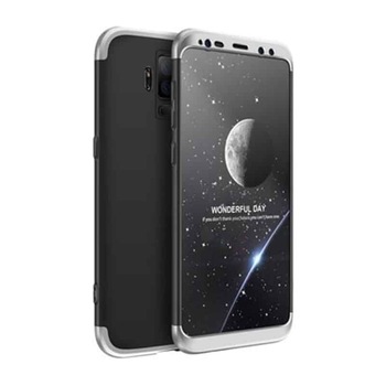 Husa Samsung Galaxy S9 Plus - Protectie 360 grade, 3 in 1, Plastic, Neagra/Argintie Husa Samsung Galaxy S9 Plus - Protectie 360 grade, 3 in 1, Plastic, Neagra/Argintie