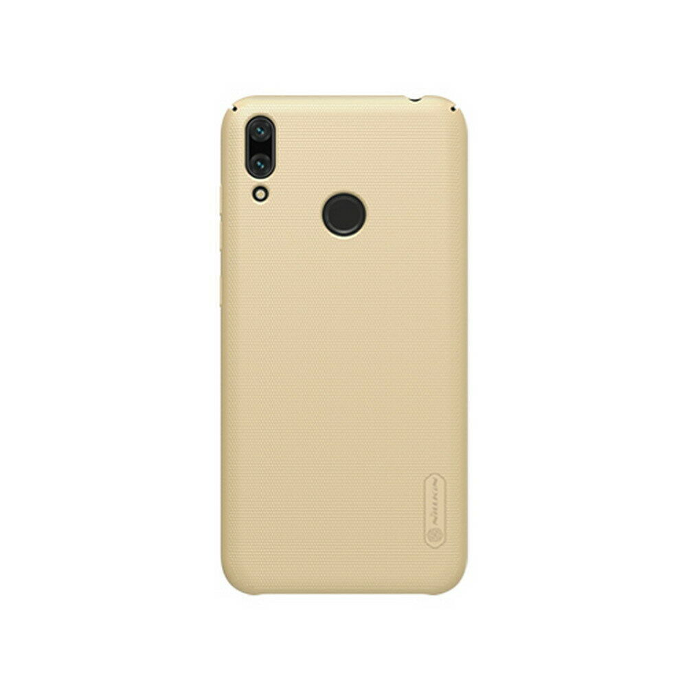 Husa protectie spate din plastic texturat auriu, pentru Huawei Y6 2019- Nillkin Frosted Shield