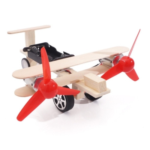 Avion educational jucarie 2 motoare DIY