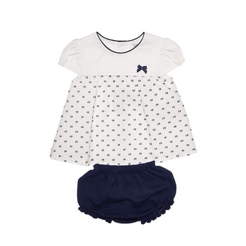 Rochita fete alb/bleumarin cu chilotei crosetati asortati, Mayoral Rochita fete alb/bleumarin cu chilotei crosetati asortati, Mayoral