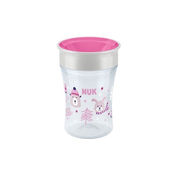 Cana anti curgere Nuk Magic Cup 255364R, Roz 8+ luni Cana anti curgere Nuk Magic Cup 255364R, Roz 8+ luni