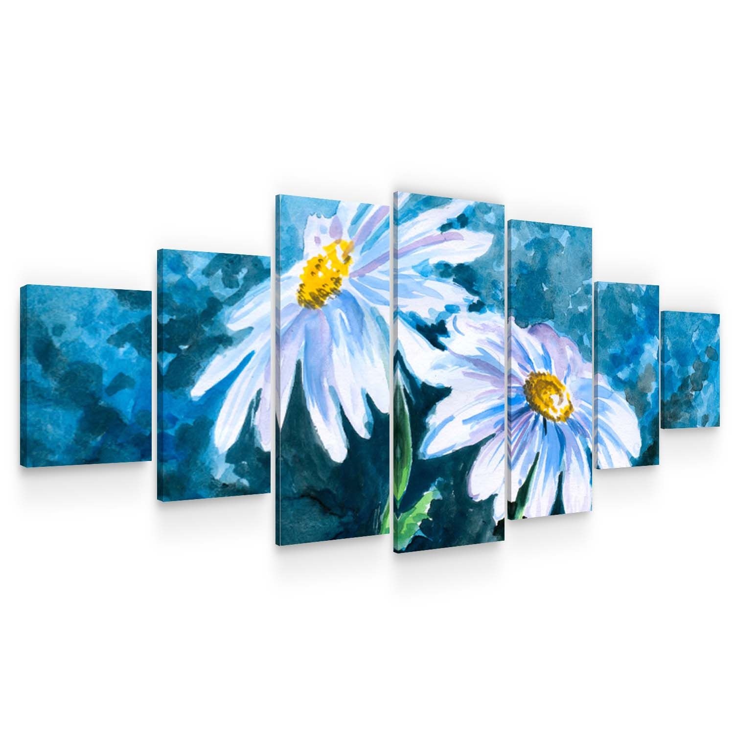 Set Tablou DualView Startonight Doua Margarete, 7 piese, luminos in intuneric, 100 x 240 cm