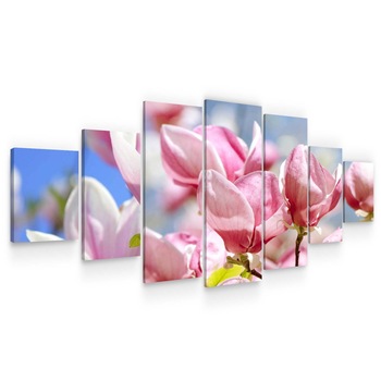 Set Tablou DualView Startonight Magnolia Roz, 7 piese, luminos in intuneric, 100 x 240 cm Set Tablou DualView Startonight Magnolia Roz, 7 piese, luminos in intuneric, 100 x 240 cm