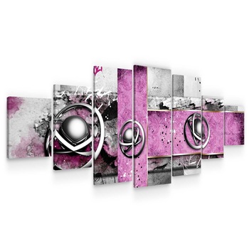 Set Tablou DualView Startonight Sfere Metalice, 7 piese, luminos in intuneric, 100 x 240 cm Set Tablou DualView Startonight Sfere Metalice, 7 piese, luminos in intuneric, 100 x 240 cm
