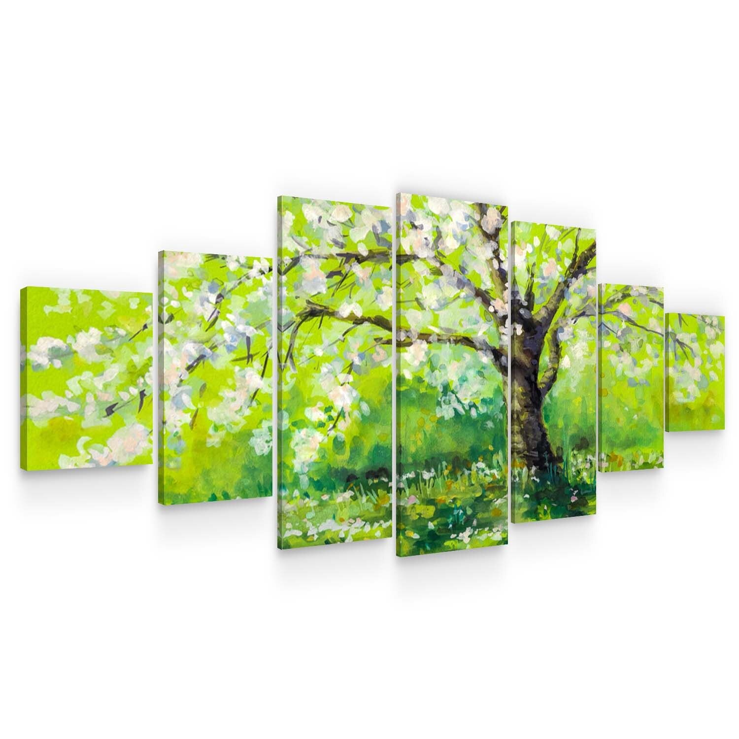 Set Tablou DualView Startonight Pom Inflorit, 7 piese, luminos in intuneric, 100 x 240 cm