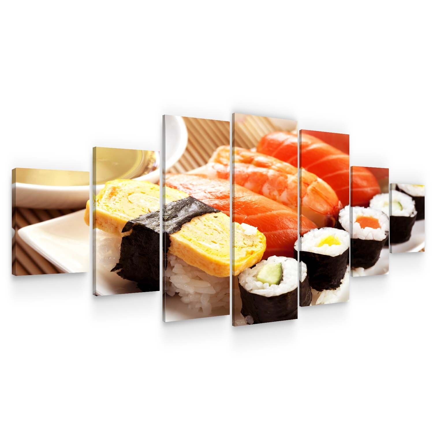 Set Tablou DualView Startonight Sushi la Cina, 7 piese, luminos in intuneric, 100 x 240 cm