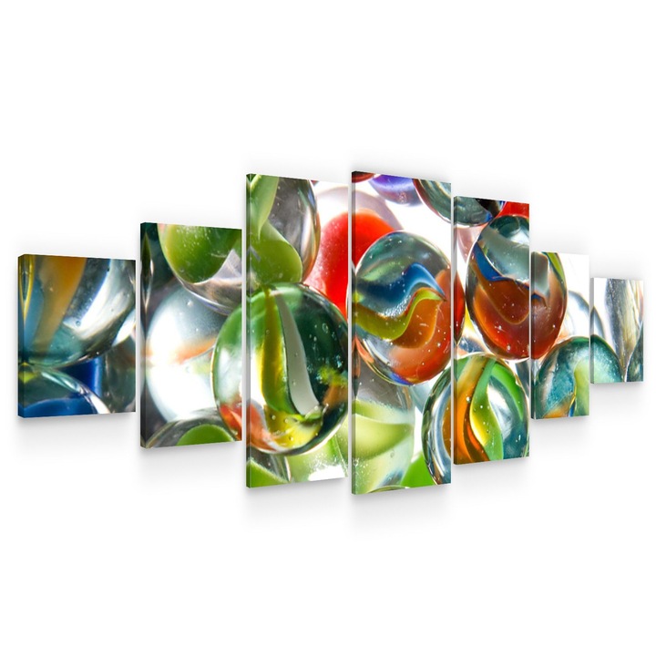 Картинa пано Startonight DualView Multicolored Balls, 7 части, Cветлина в тъмнотo, 100 x 240 см