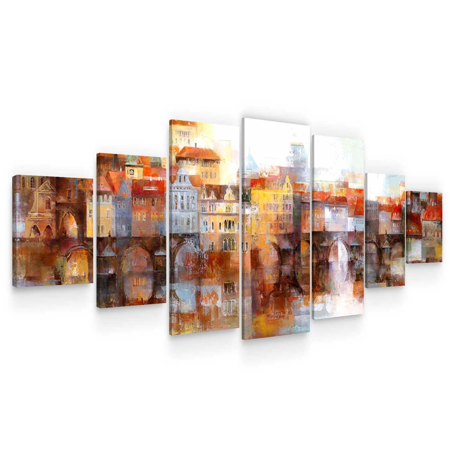 Set Tablou DualView Startonight Pod Vechi langa Oras, 7 piese, luminos in intuneric, 100 x 240 cm