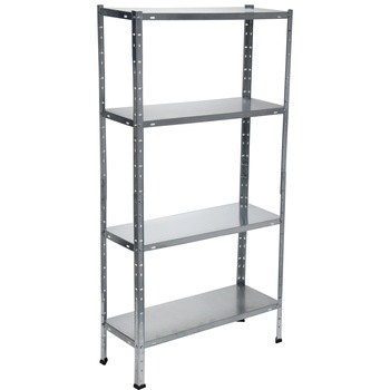 Raft de depozitare, metal, cu 4 polite, rezistent la greutate, 150x75x30 cm Raft de depozitare, metal, cu 4 polite, rezistent la greutate, 150x75x30 cm