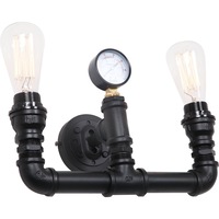 Aplica Vintage 215, INMAG HOME, teava fonta, negru, 2 fasunguri, pentru horeca (bar, hotel, restaurant, pensiune), spatii comerciale sau casa (bucatarie, dormitor, hol, living)