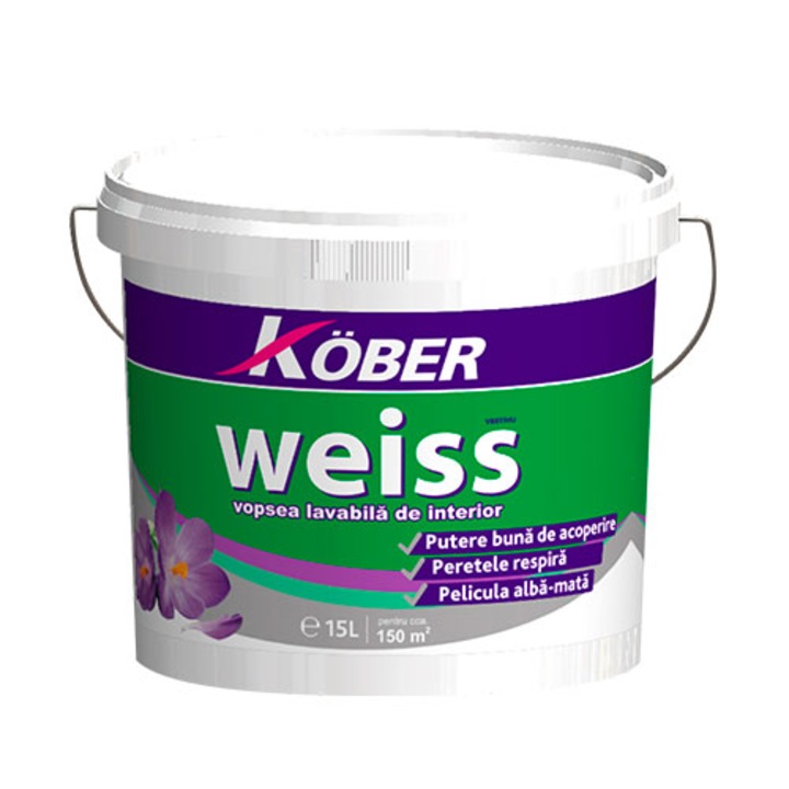 Vopsea lavabila Kober Weiss 4 L