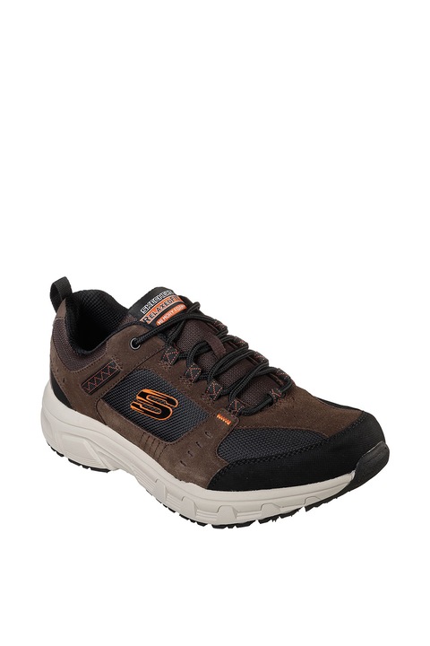 Skechers, Pantofi sport de piele intoarsa, cu insertii textile Oak Canyon Relaxed Fit®, Maro, 43