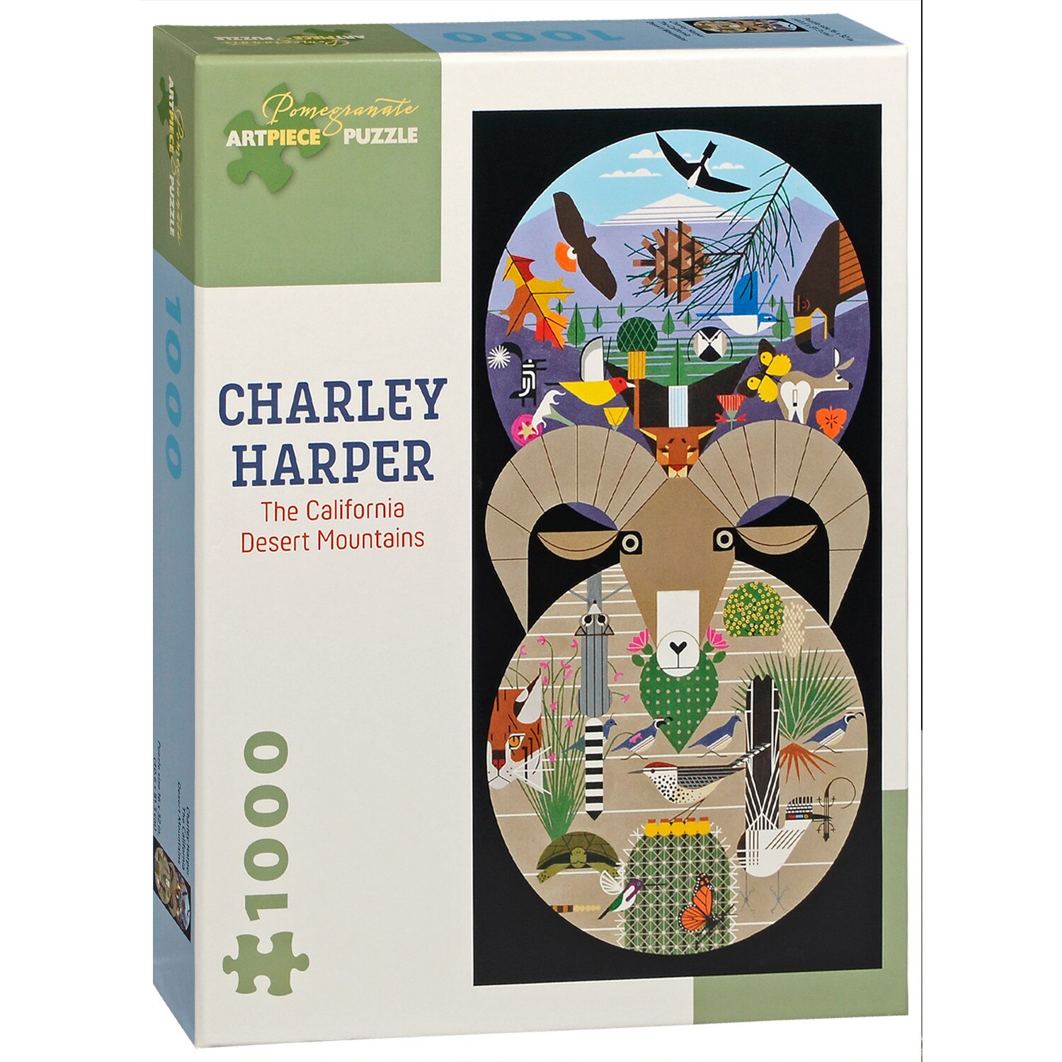 Puzzle Pomegranate Charley Harper The California Desert Mountains, 1000 piese