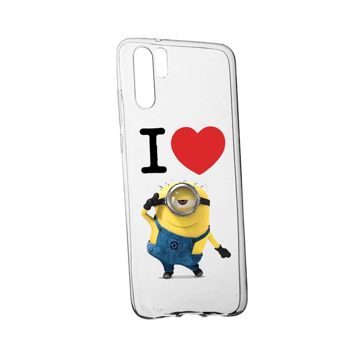 Силиконов калъф Unique за Huawei P30 Pro, I Love Minion, 216