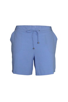 Pantaloni scurti clasici cu banda lata si elastica, creponata, de dama, Azur, Papaya, 12 UK Pantaloni scurti clasici cu banda lata si elastica, creponata, de dama, Azur, Papaya, 12 UK