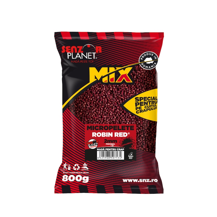 Micropelete crap, Senzor Planet, Robin Red, 2 mm, 800 g