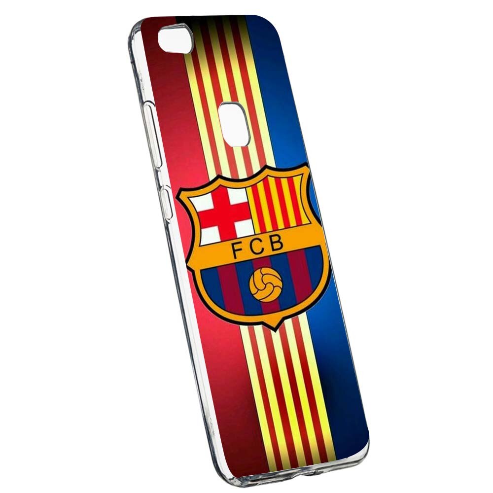 Husa de protectie Football, Barcelona pentru Huawei P10 Lite, rezistenta la uzura, anti-alunecare, din silicon Premium, 237