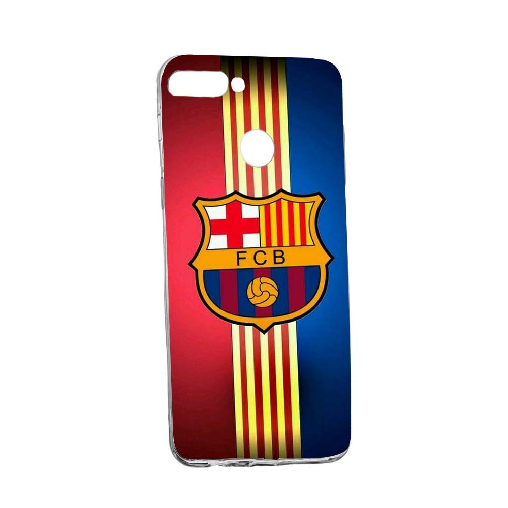 Husa de protectie Football, Barcelona pentru Huawei Y7 Prime 2018 / Y7 2018, rezistenta la uzura, anti-alunecare, din silicon Premium, 237