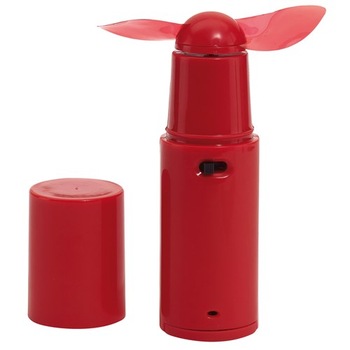 Mini ventilator portabil Bremen Notos, rosu, Ø3 x 9,9 cm, baterii incluse Mini ventilator portabil Bremen Notos, rosu, Ø3 x 9,9 cm, baterii incluse