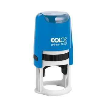 Stampila de birou COLOP R30, Rotunda, ABS, Albastru Stampila de birou COLOP R30, Rotunda, ABS, Albastru