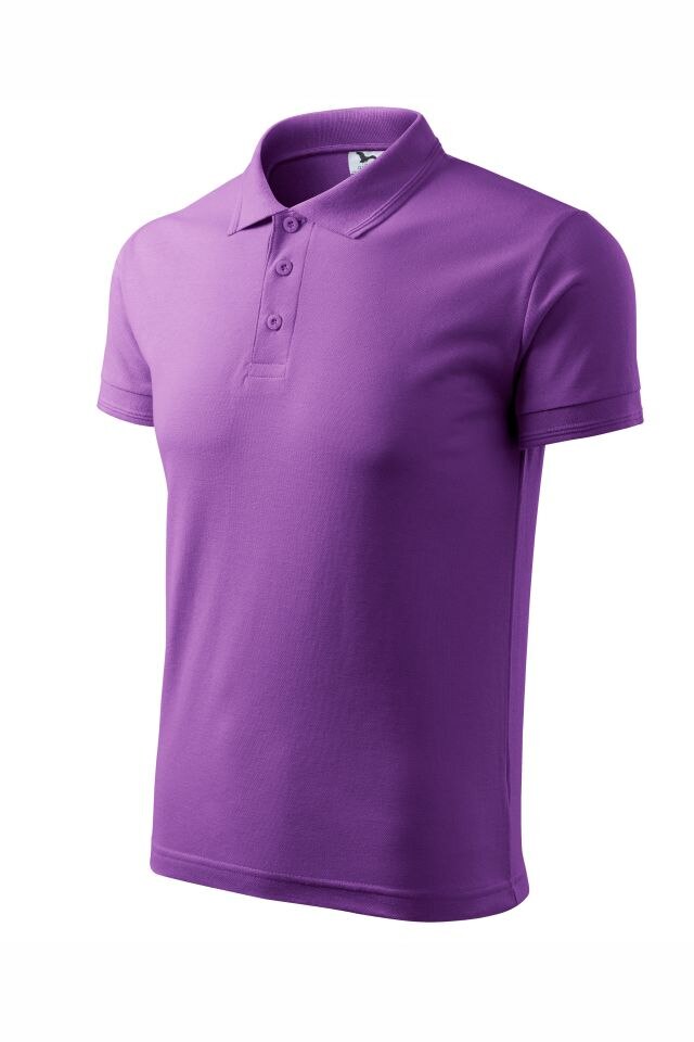 Tricou Polo Pique barbati, bumbac, Mov
