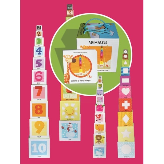 Citeste si construieste. Carte si cuburi de construit