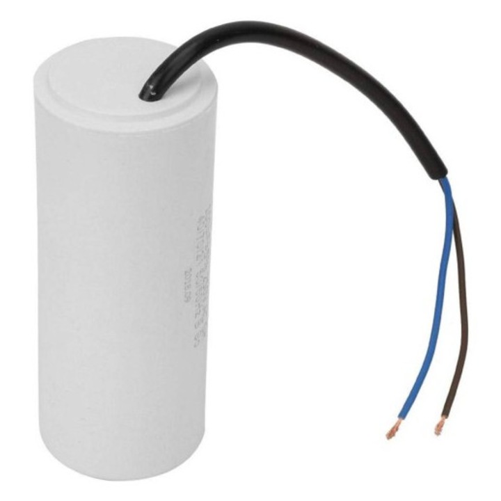 Работен кондензатор CBB60, 450VAC, 4uF, Кабел, Ф20x60mm