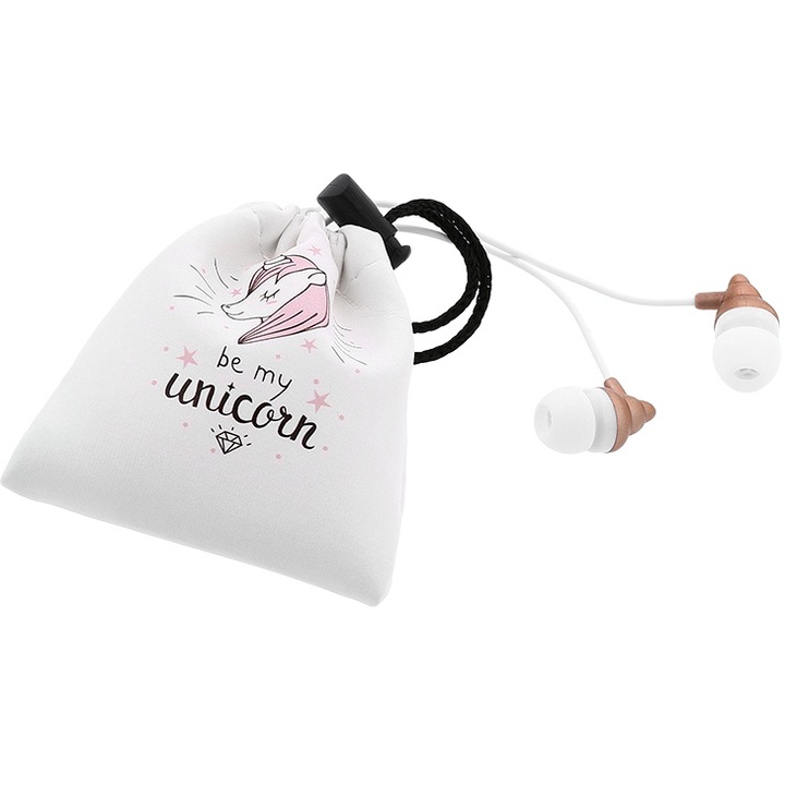 Casti audio Tellur Magiq, In-ear, 1.2m, Roz