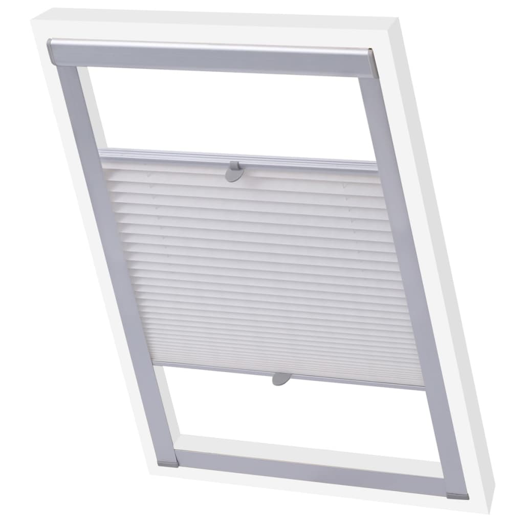 Jaluzea Velux, vidaXL, Tesatura, mk08, 78 x 140 cm, Alb