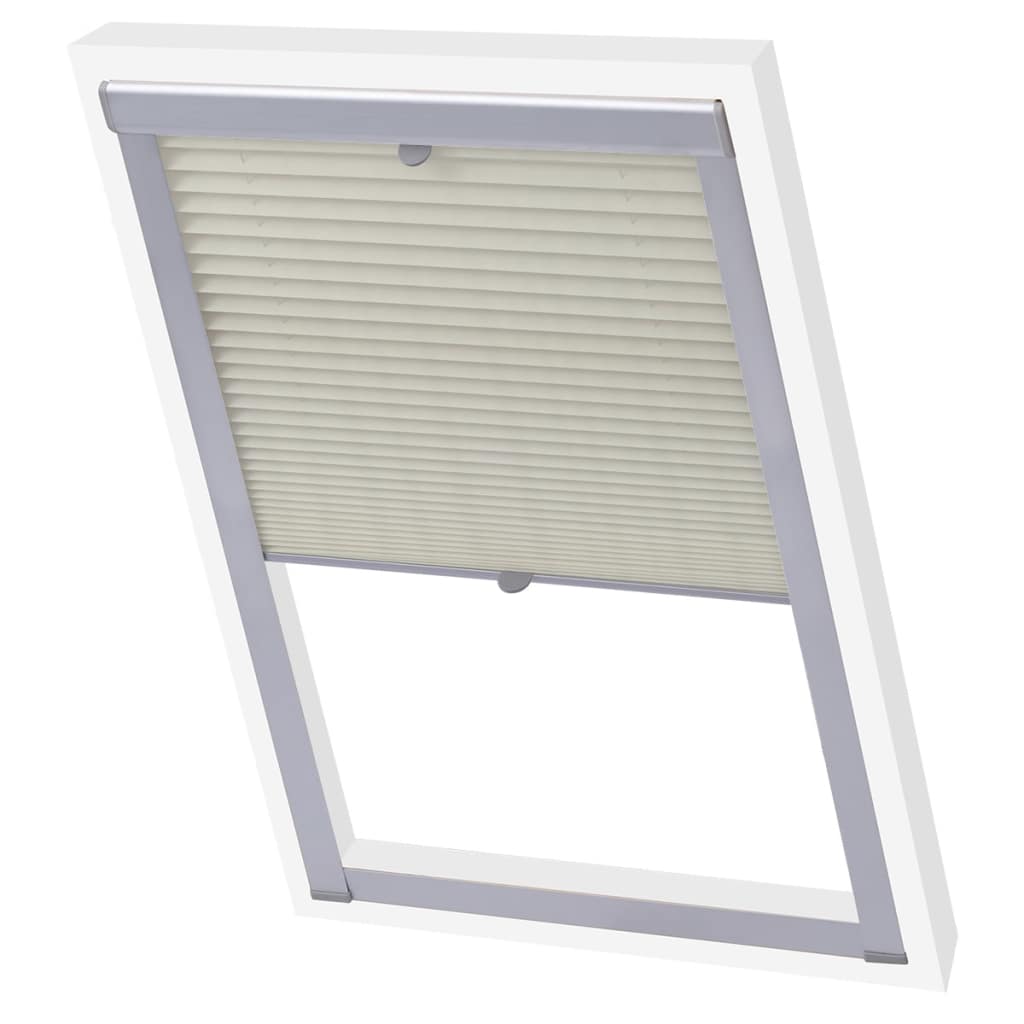 Jaluzea plisata Velux, vidaXL, Tesatura, MK08, 78 x 140 cm, Crem