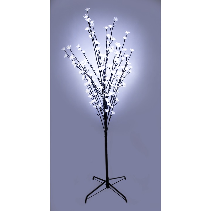 Pomisor decorativ Craciun Cris, 180 LED, Floare de mar, H 1.80 m, Transformator IP44, Exterior