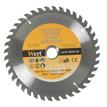 Disc de fierastrau TCT pentru lemn (Ø 180mm) WERT Disc de fierastrau TCT pentru lemn (Ø 180mm) WERT