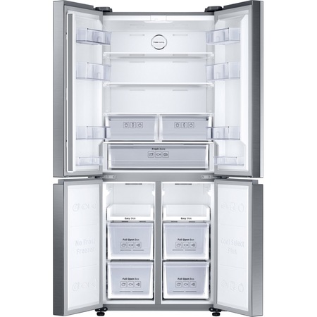 Side by side Samsung RF50K5920S8/EO, 486 l, Clasa A+, Full No Frost, Compresor Digital Inverter, Triple Cooling, Afisaj LED, Touch Control, Inox