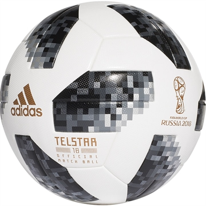 Футболна топка Adidas Telstar World Cup Russia, Бял, Размер Jumbo