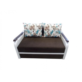 Canapea extensibila Maria, MobAmbient, Maro cu alb, 2 locuri, material textil, extensie din plasa de arcuri tip relaxa, 1 lada de depozitare, 2 perne multicolore incluse, 150 x 190 cm Canapea extensibila Maria, MobAmbient, Maro cu alb, 2 locuri, material textil, extensie din plasa de arcuri tip relaxa, 1 lada de depozitare, 2 perne multicolore incluse, 150 x 190 cm