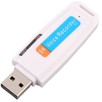 Stick USB Spion Reportofon iUni SpyMic STK99, Alb Stick USB Spion Reportofon iUni SpyMic STK99, Alb