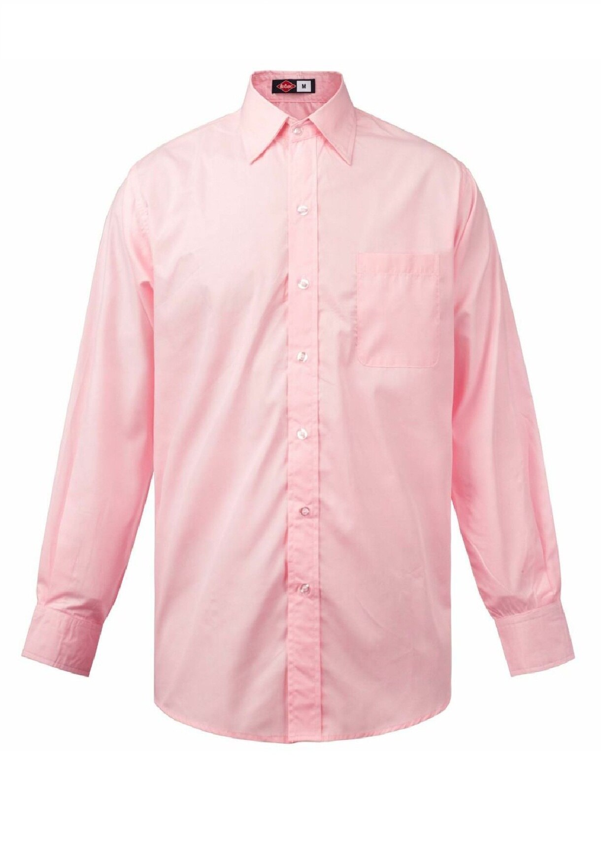 Camasa de bumbac cu maneci lungi, Lee Cooper LS Pocket, Roz, 2XL