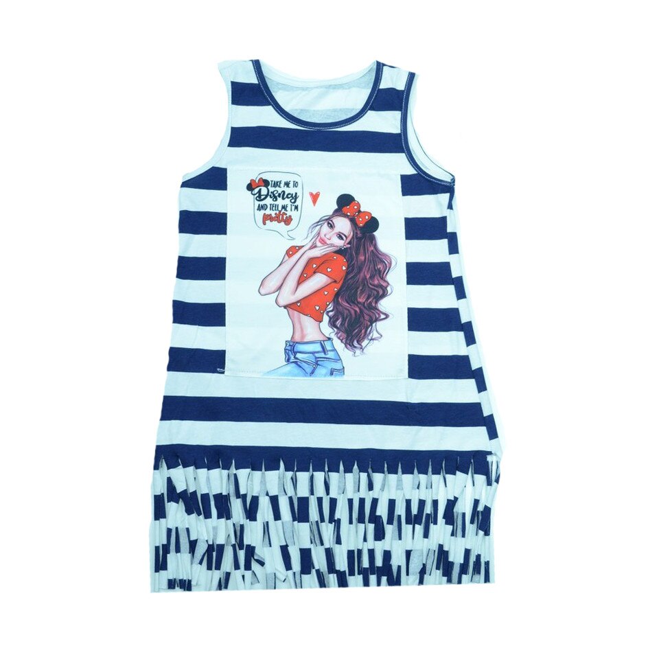 Tricou fara maneci fetite Happy House 1528, Multicolor