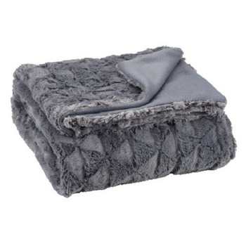 Patura imitatie blana Caro, gri, 130 x 170 cm Patura imitatie blana Caro, gri, 130 x 170 cm