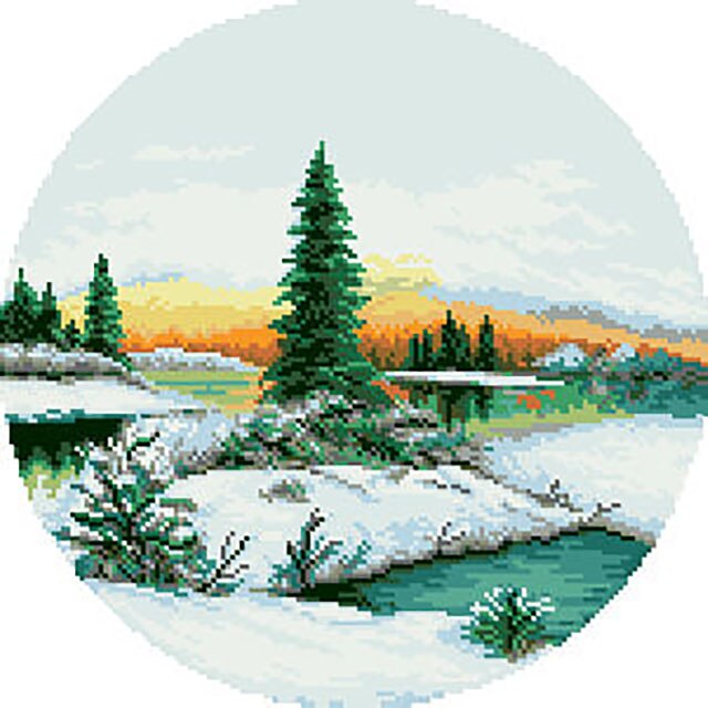 Goblen Iarna magica - kit goblen cu diagrama color, Rogoblen