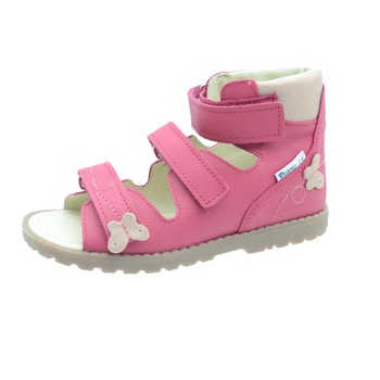 Sandale ortopedice din piele naturala pentru fetite Mrugala 1299F, Roz Sandale ortopedice din piele naturala pentru fetite Mrugala 1299F, Roz