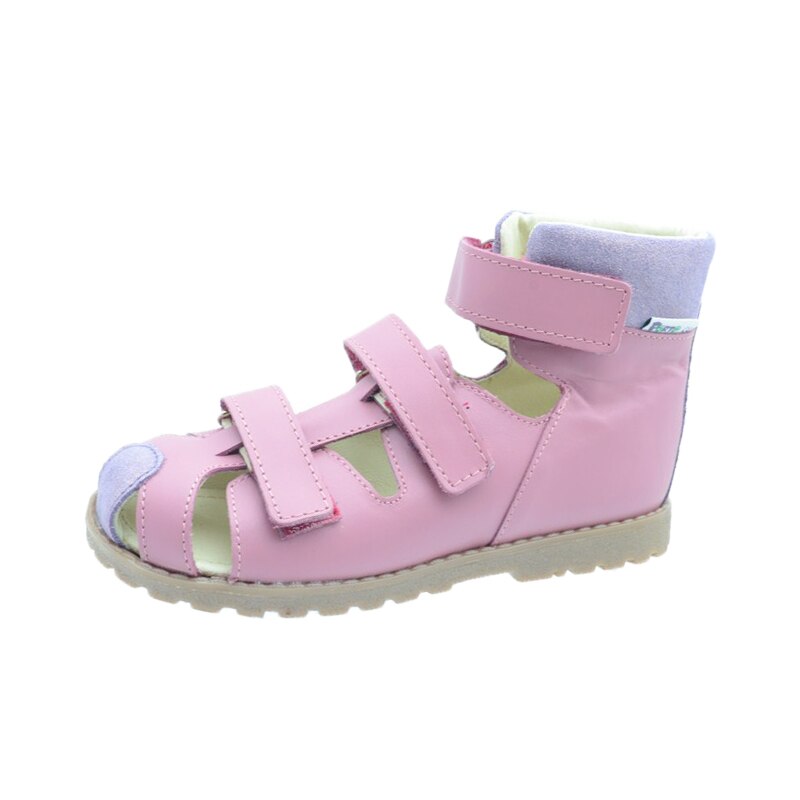 Sandale ortopedice din piele naturala pentru fetite Mrugala 1388, Roz