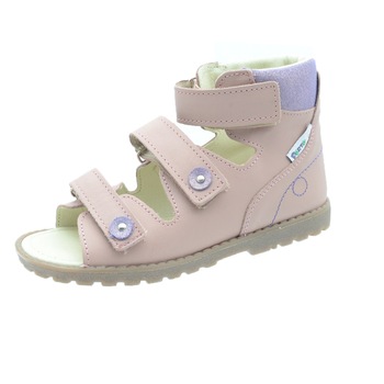 Sandale ortopedice din piele naturala pentru fetite Mrugala 1399, Roz Sandale ortopedice din piele naturala pentru fetite Mrugala 1399, Roz