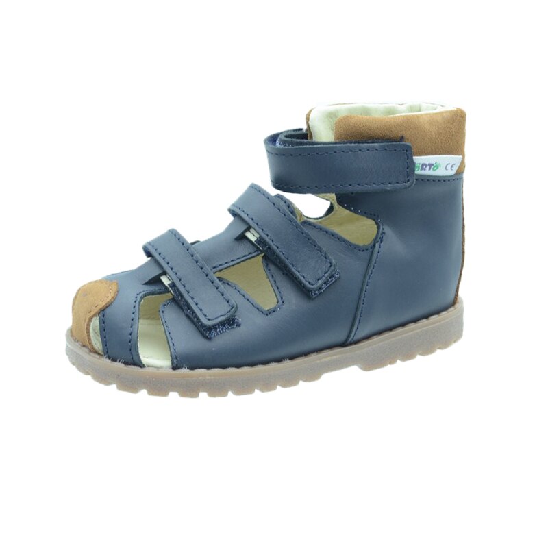 Sandale ortopedice din piele naturala pentru baieti Mrugala 1188-B, Bleumarin